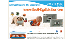 Desktop Screenshot of airductcleaning-thewoodlands.com