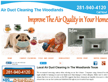 Tablet Screenshot of airductcleaning-thewoodlands.com